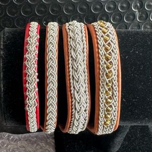 NWT Four Artisan Leather Bracelets